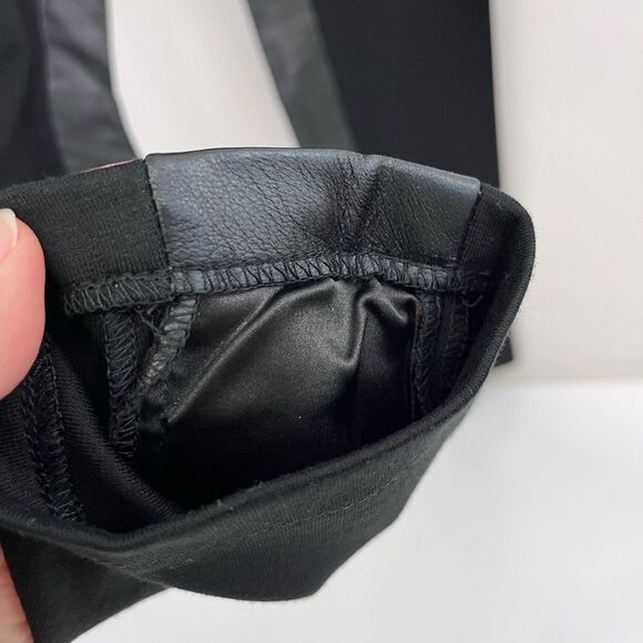 Shui Chen NY Stretch Leggings w/ Leather Trim Size M - Picture 5 of 7